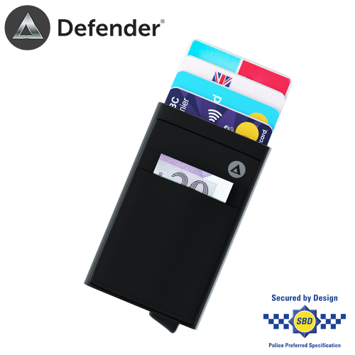 card defender vault rfid blocking smart wallet credit cards cash police accredited