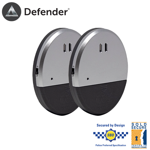 Defender Ultra Slim Vibration Alarm for shed windows and doors, with a 130dB siren and simple installation.