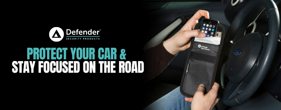Defender Signal Blocker device preventing keyless car theft by blocking signals